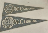 Vintage 1950’s Univ. No.Carolina Felt Pennants