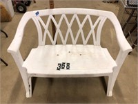 Plastic patio loveseat