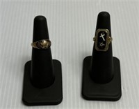 Order Of Eastern Star 10K Ring & Another Ring
