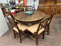 ROUND DINING ROOM TABLE WITH 6 CHAIRS AND MORE