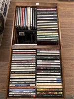 Wooden Crate With Cds