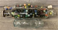 (3) Glass Rolling Pins w/ Marbles