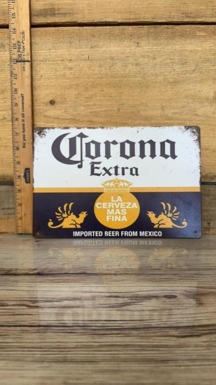 metal Corona sign