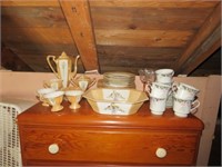 SET OF DISHES, STEMWARE, CUPS & SAUCERS BUYER TO