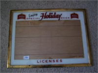 Enjoy a Special Holiday Beer Liquor License Frame