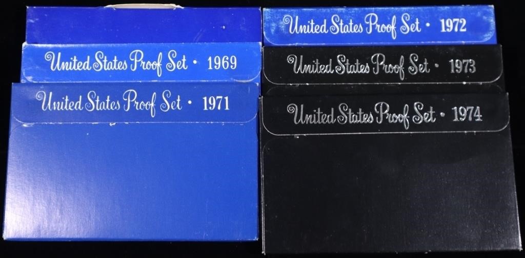 1968-1969, 1971-1974 US PROOF SETS