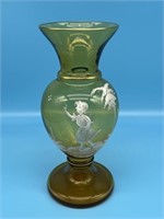 Hand Painted Mary Gregory Vase