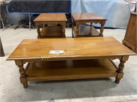 Tell City Coffee Table and Two Tell City End Table