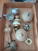 brass and pewter items