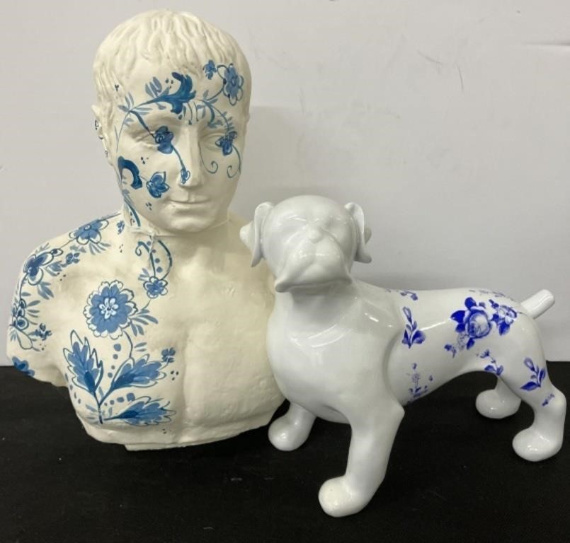 Renwil Floral Bust and Bulldog