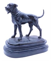 Black Painted Dog Figure.