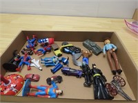 Vintage toy figures lot. Spiderman & others