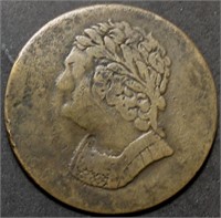 Canada LC-60-9 Bust and Harp 1820 Token  Brass Br1