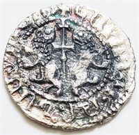 Armenia, Levon I 1198-1219 silver Tram coin 22mm