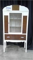 VERY NICE ART DECO PAINTED CHINA CABINET
