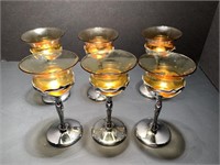 VINTAGE FARBER BROTHERS MARTINI GLASSES 6"