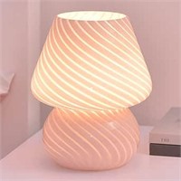 Mushroom Table Lamp, Glass LED USB Night Lights,