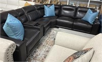 Brown Leather Style 6-Piece Power Reclining