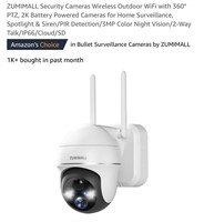 ZUMIMALL Security Cameras Wireless Outdoor WiFi