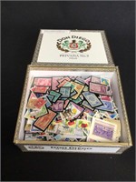 Cigar Box Full of Vintage Stamps Used & Unused