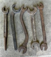 Large Wrenches Including Vintage S Curve Wrench