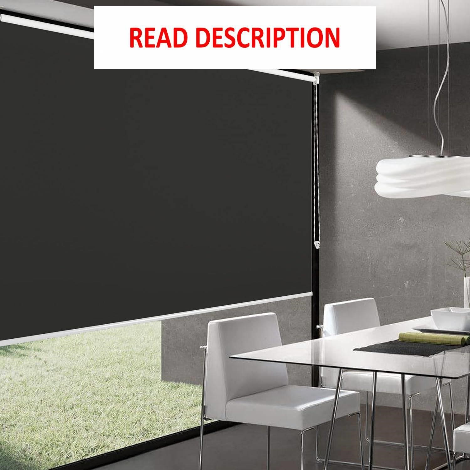 Blackout Fabric Roller Blinds 70W x 75H  Black