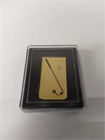 New Goldtone Golf Money Clip UJC