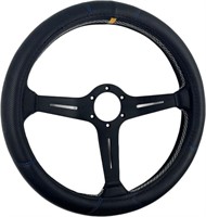 Black Leather Car Steering Wheel Cover