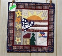 "Land that I love" quilted wall hanging 18.5 x 19