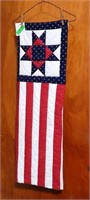 Quilted flag wall hanging 26x43