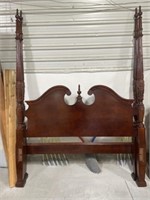 Four Poster Bed Frame With Cherry Finish - Queen