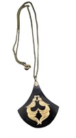 Antique Onyx Pendant Necklace