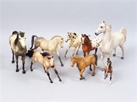 8 Plastic Toy & Model Horses