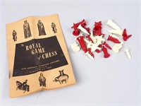 Vintage Small Chess Pieces w/Instruction Booklet