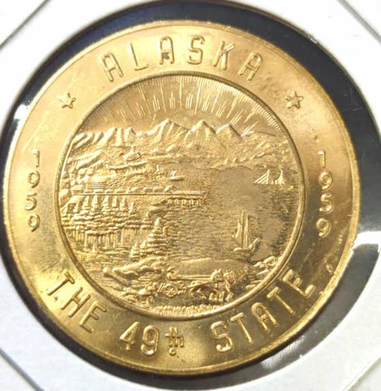 Alaska 49th State $1, in trade souvenir token