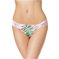 $44 Size XL Palm Printed Scrunched Bikini Bottom