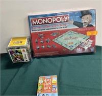 Monopoly, puzzle, card games