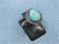 S.S. Tested Vtg. Turquoise Ring