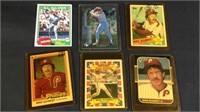 Six Mike Schmidt baseball cards
