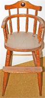 Wooden Child's HIgh Chair