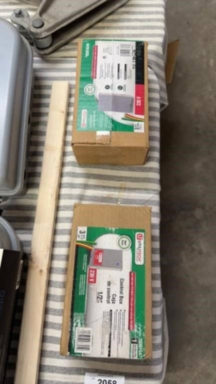 Two electrical control boxes