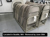 FOLDING CHAIR CART ON CASTERS W/(24) FOLDING