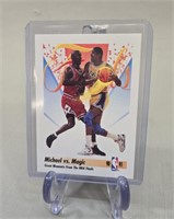 1991 Skybox , Micheal vs Magic basketball card