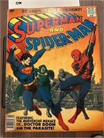OVERSIZE COMIC BOOK SUPERMAN & SPIDERMAN CROSSOVER
