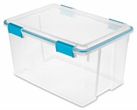 STERILITE 1934  54 QUART CLEAR GASKET BOX, 3 PIECE