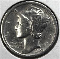 1923 USA 90% Silver Mercury Dime