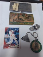 Vtg. Needle Book, Red Sox Sports Card, Boston