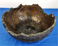 Large Raku Pottery Hand Made Bowl