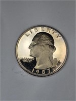 1987 S Gem Proof Washington Quarter