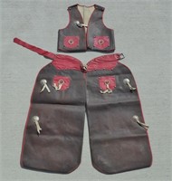 1950s Child's Western Chaps & Vest